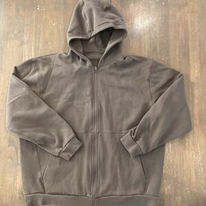 Lululemon Men's Steady State Full-Zip Hoodie Size XL green Brown Sweatshirt